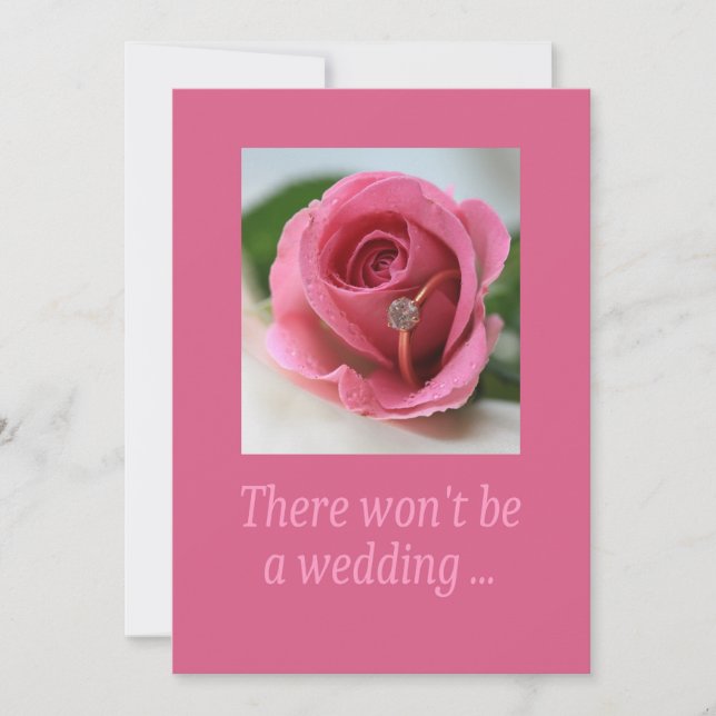 Faire-part Annonce d'annulation de mariage (Devant)