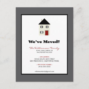 Faire-part Annonce de déménagement de famille 4.25" x 5.5" ::