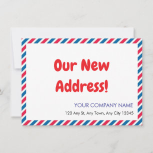Faire-part Annonce de déménagement d'entreprise de style post