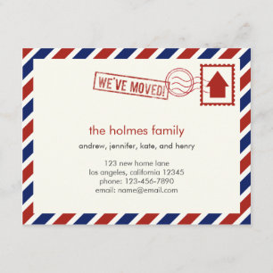 Faire-part Annonce de déménagement par avion