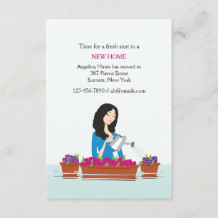 Faire-part Annonce de déménagement pour l'arrosage des plante