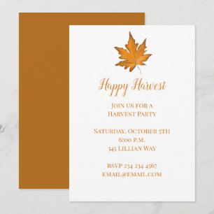 Faire-part Annonce de feuilles d'automne