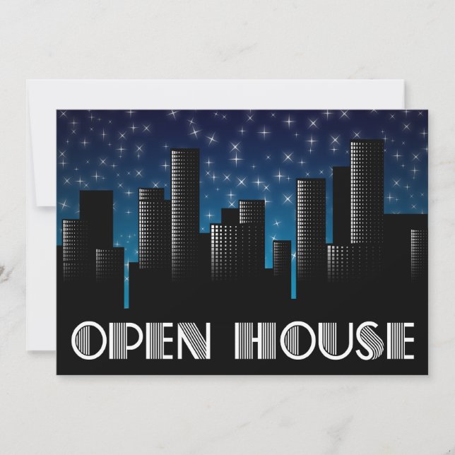 Faire-part Annonce de journée portes ouvertes : Ciel nocturne (Devant)