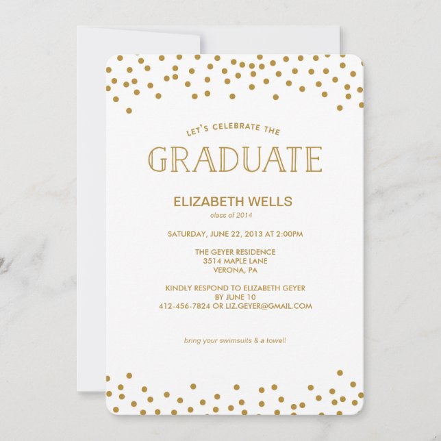 Faire-part Annonce de la remise des diplômes de la promotion  (Devant)