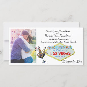 Faire-part Annonce de mariage avec photo de Las Vegas