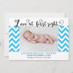 Faire-part Annonce de naissance - Amour coup de foudre Chevro
