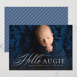 Faire-part Annonce de naissance avec surnom classique une pho