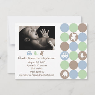 Faire-part Annonce de naissance Dots N Shapes
