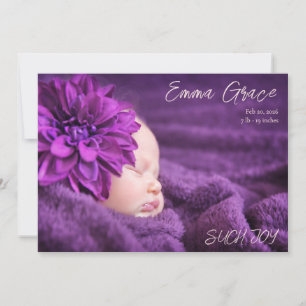 Faire-part Annonce de naissance moderne minimale à deux photo