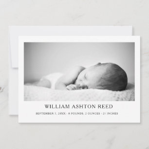 Faire-part Annonce de naissance unique et élégante pour bébé
