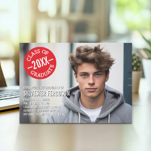 Faire-part Annonce de photo de remise de diplômes - Chevrons 