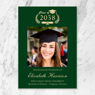 Faire-part Annonce de remise de diplôme universitaire Classic