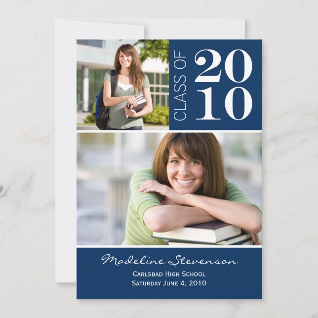 Faire-part Annonce de remise de diplômes DÉROULEZ pour 2013 (Devant)