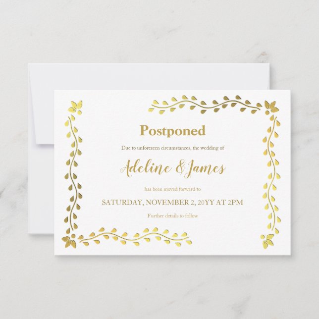 Faire-part Annonce de report de date (Devant)