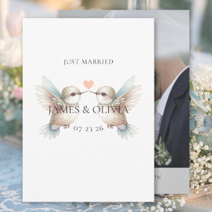 Faire-part Annonce Photo de Mariage Colombe Mariée Ajouter un