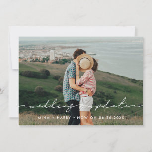 Faire-part Annonce photo de mise à jour de mariage mignon mod