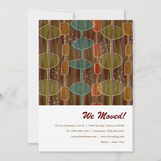 Faire-part Annonces de déménagement de Pods rétro (Devant)