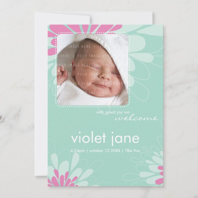 Faire-part ANNONCES DE NAISSANCE :: Abee autiful 4P (Devant)