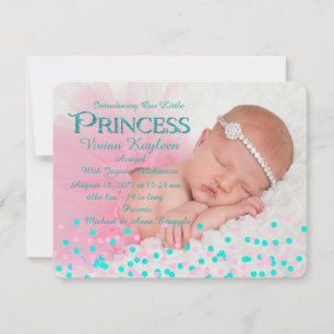 Faire-part Annonces de naissance de confettis de filles