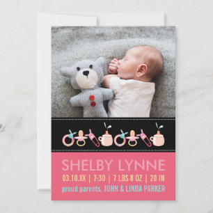 Faire-part Annonces de naissance pour une petite fille