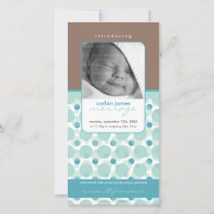 Faire-part ANNONCES DOUCES DE NAISSANCE DE PHOTO : : bonjour