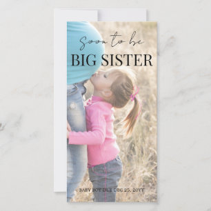 Faire-part Annonces photo de grossesse de grande sœur imprima