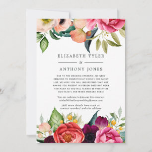 Faire-part Aquarelle Boho Floral Liste d'invités Mariages réd