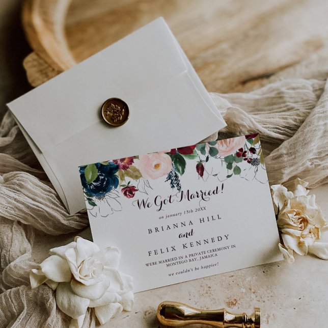 Faire-part Aquarelle Calligraphie Automnale Illustrée pour un (Créateur téléchargé)