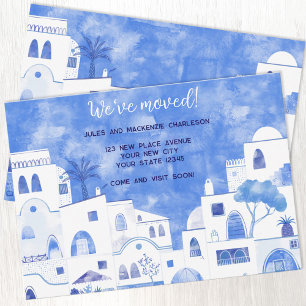 Faire-part Aquarelle Maisons Changement d'adresse