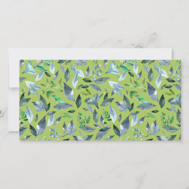 Faire-part Aquarelle tombée feuilles 6 (Devant)