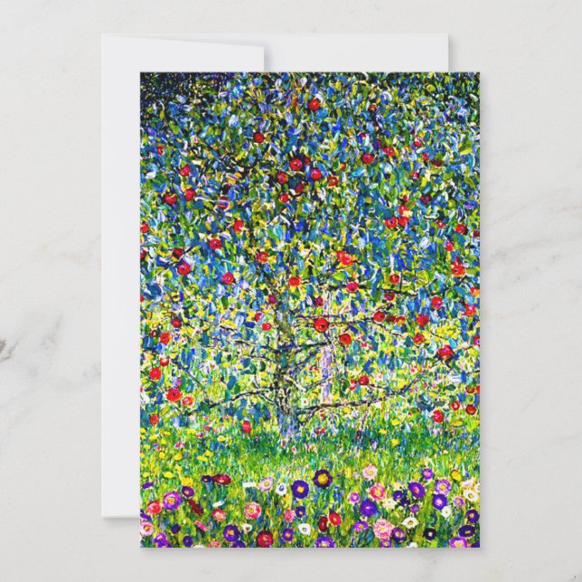 Faire-part Arbre pomme Gustav Klimt (Devant)