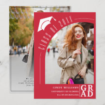 Arc moderne Photo Grad Casquette Red Graduation