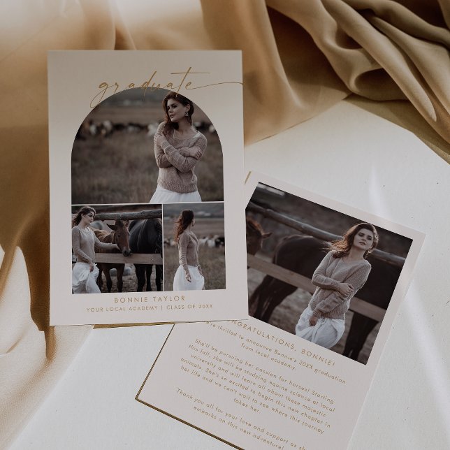 Faire-part Arche moderne Boho | Collage de photos pour les di (Créateur téléchargé)