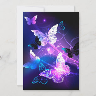 Faire-part Arrière - plan avec papillons de nuit