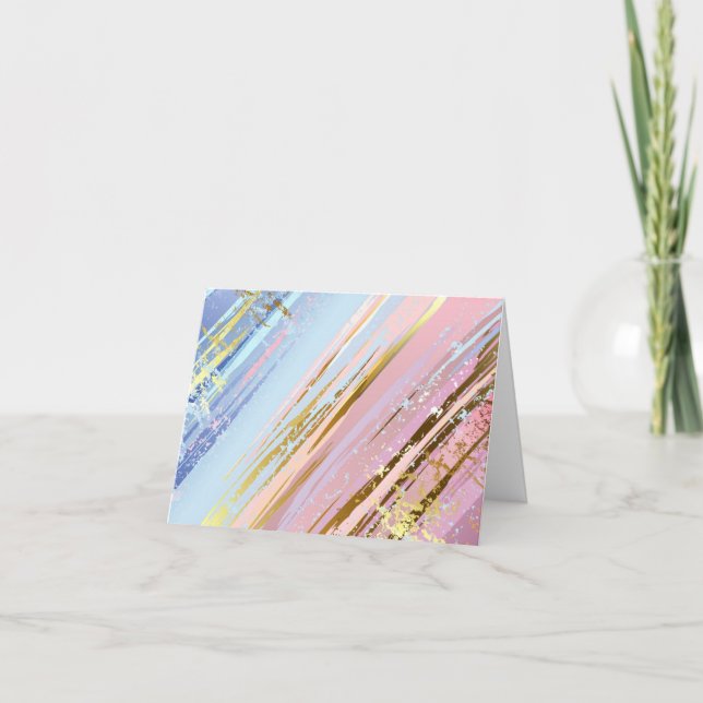 Faire-part Arrière - plan rose texturé (Devant)