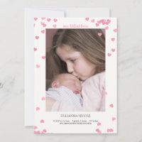 Arrivé dans Notre Amour Bras Photo Annonce de nais