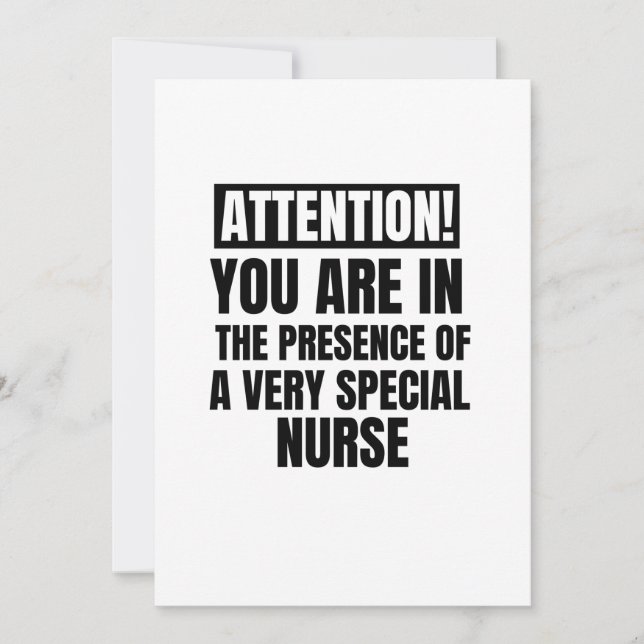 Faire-part Attention you are in the presnce of a very special (Devant)