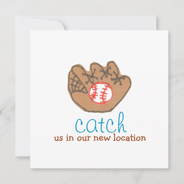 Faire-part "Attrapez-nous dans notre nouvel emplacement" chan (Devant)