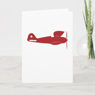 Faire-part Avion rouge rétro