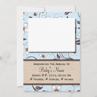 Faire-part Baby Boy Floral