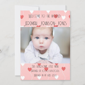 Faire-part Baby Boy Nouvelle arrivée