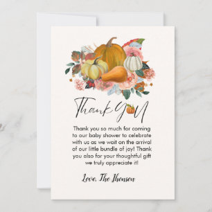 Faire-part Baby shower citrouille Boho Fall