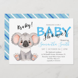 Faire-part Baby shower jungle safari zoo animaux