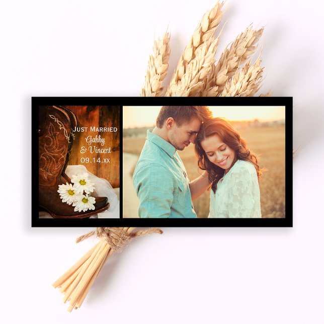 Faire-part Baisers blancs Boots de Cowboy Occidentaux Juste M (Créateur téléchargé)