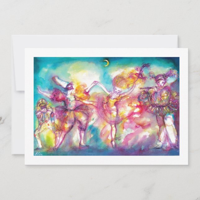 Faire-part BALLE MASQUÉRADE, or métallique (Devant)