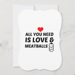 FAIRE-PART BALLES DE VIANDE ET AMOUR
