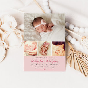 Faire-part Ballet Rose Tout Simplement Sucré Bébé Fille Naiss