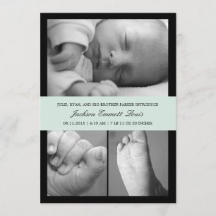 Faire-part Bande intemporelle - Bleu