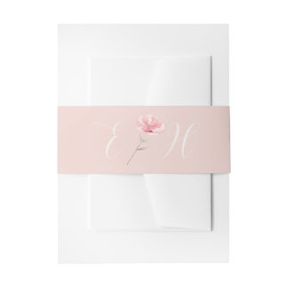 Faire-part Bandeau de Ventre pour Invitation de Mariage Rose 