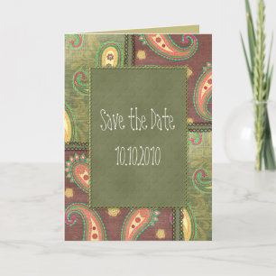 Faire-part Beautiful Paisley Enregistrer la date design